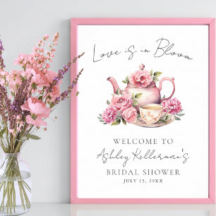 Poster O Amor Está em Flor Sinal de Chá para Noiva Love I