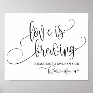 Poster O amor está fabricando cerveja o sinal do