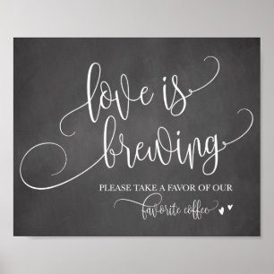 Poster O amor está fabricando cerveja o sinal do