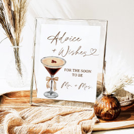 Poster O Amor Está Fazendo Martini - Sinal De Aconselhame