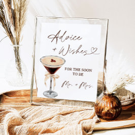 Poster O Amor Está Fazendo Martini - Sinal De Aconselhame