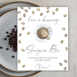 Poster O amor está fervendo Bar de sangria para chá de pa