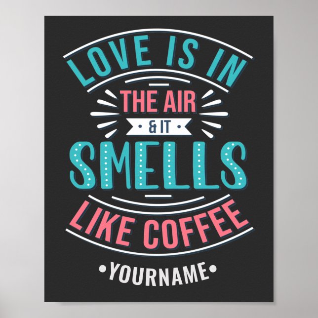 Poster O amor está no ar e cheira a café (Frente)