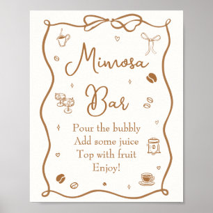 Poster O Amor Está No Café Chá de Noiva Bar de Mimosa