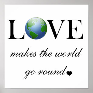 Póster O amor faz o mundo ir circularmente