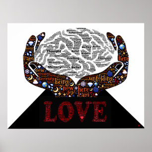Póster O amor incondicional é o trajeto à auto-realiza