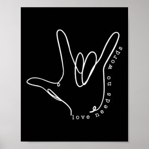 Poster O Amor Não Precisa De Palavras Autismo Sensibiliza
