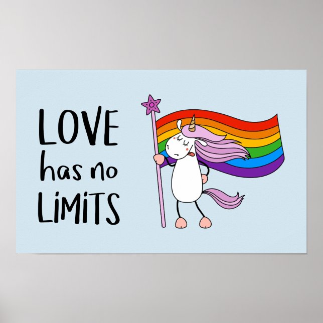 Poster O Amor Não Tem Limites Unicórnio (Frente)