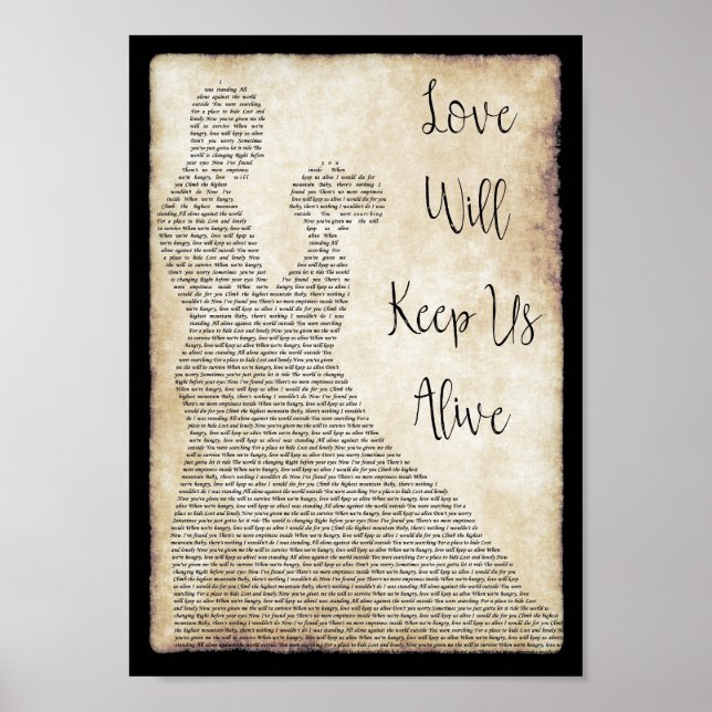 Poster O Amor Nos Manterá Vivos, Senhora Dançando. (Frente)