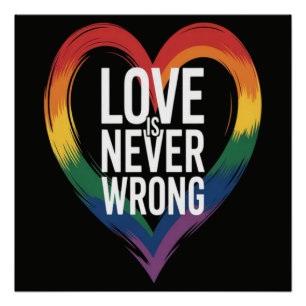 Póster O amor nunca está errado Mês do Orgulho LGBT