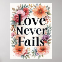 O Amor Nunca Falha Arte Inspiradora Floral