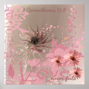 Poster O amor nunca falha na colagem do ConeFlower