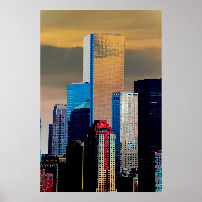 Poster O amplo centro financeiro Manhattan Nova Iorque (Frente)