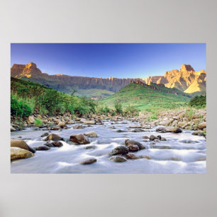 Póster O Anfiteatro E O Rio Tugela Em Drakensberg