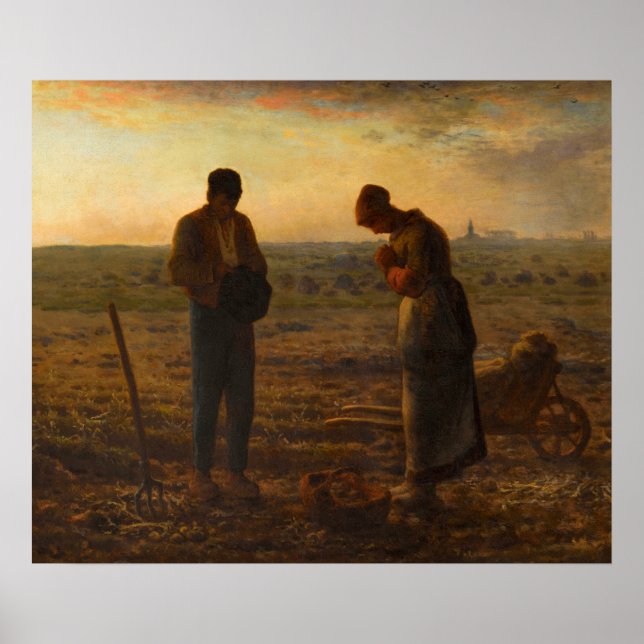 Poster O Angelus por Jean-Francois Millet (Frente)