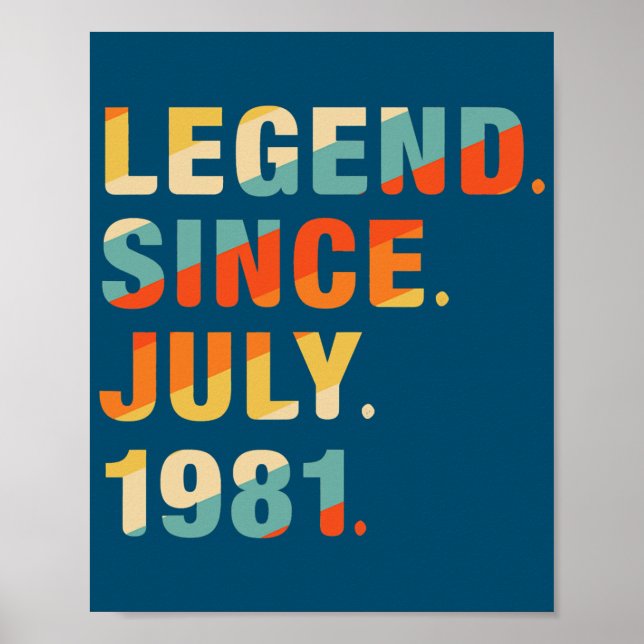 Poster O Aniversário De 41 ruas Oferece Legenda De 41 Ano (Frente)