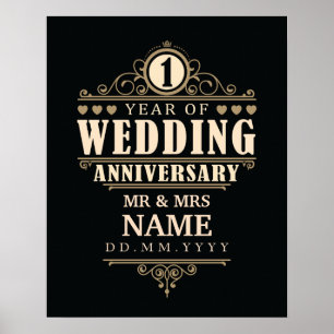 Poster ø Aniversário de casamento    elegante