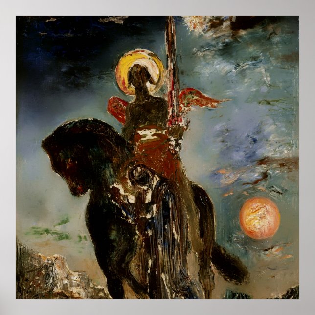 Poster “O Anjo da Morte” por Gustave Moreau (Frente)