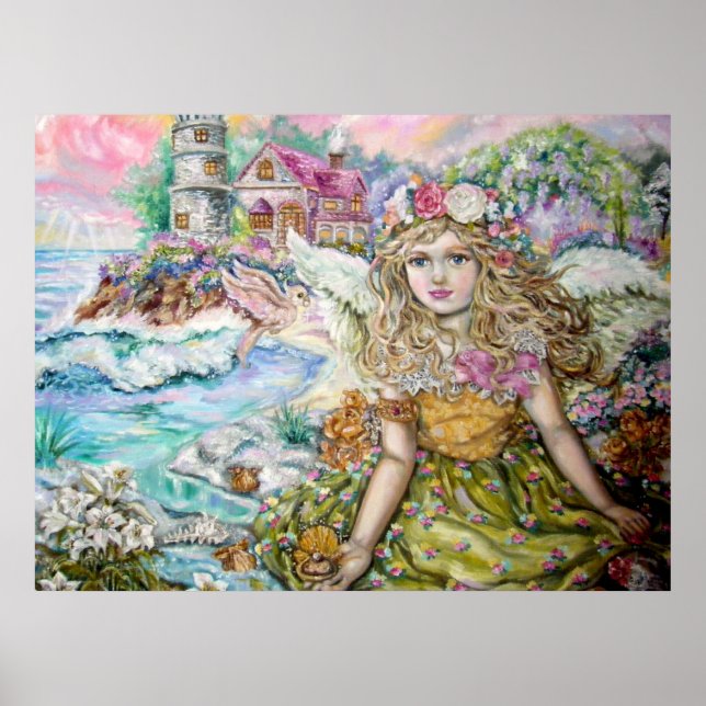 Póster O anjo do marisco de pérolas. (Frente)