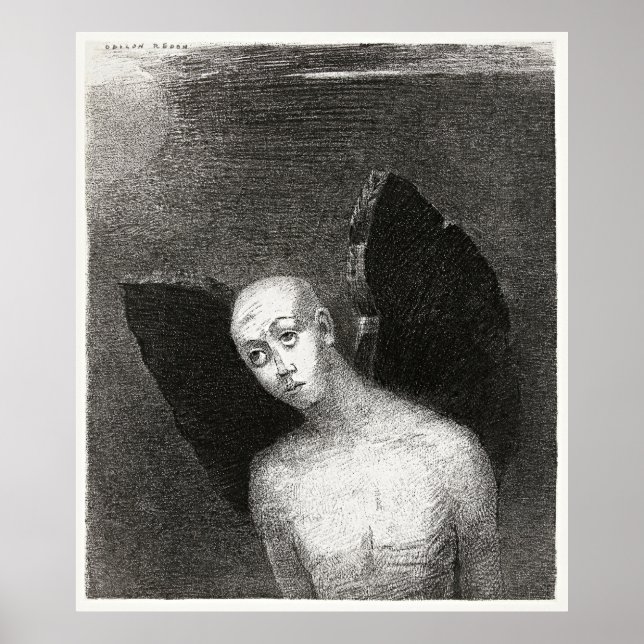 Poster O Anjo Fallen de Odilon Redon (Frente)