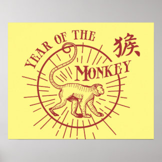 Póster "O Ano Do Macaco"