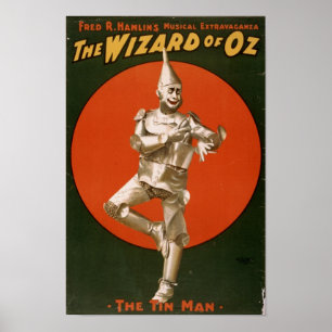 Póster O anúncio do homem da lata de mágico de Oz