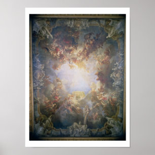 Póster O Apotheosis de Hercules, do teto do Th
