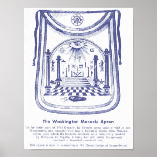 Poster O Apron Masônico de George Washington