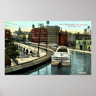 Póster O aqueduto o mais longo no canal de Erie