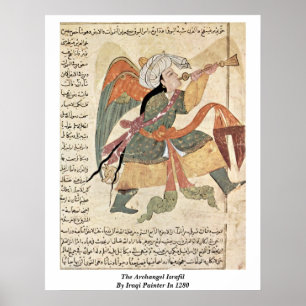 Póster O arcanjo Israfil pelo pintor iraquiano em 1280
