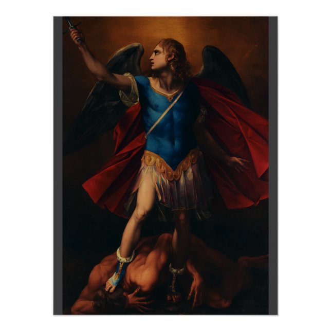 Póster O Arcanjo Michael de Cavaliere d'Arpino (Frente)