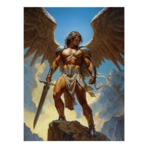 Póster O Arcanjo Miguel Campeão Forjado pelo Céu