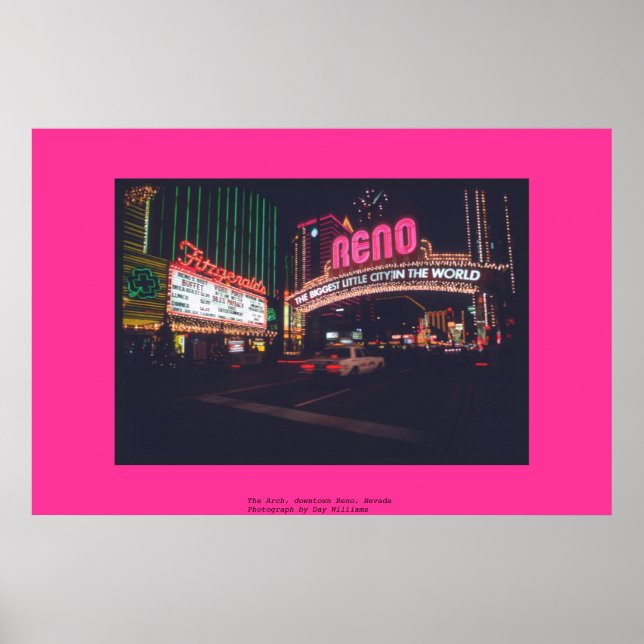 Póster O arco, centro Reno, Nevada (Frente)