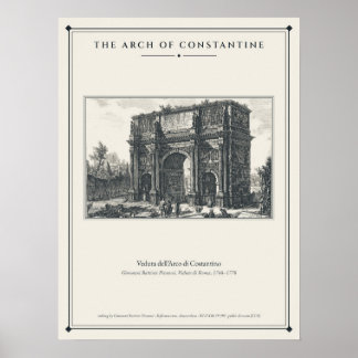 Poster O Arco de Constantino Roma Piranesi Veduta