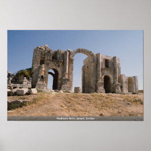 Póster O arco de Hadrian, Jerash, Jordão