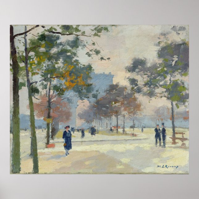 Póster O Arco de Triomphe no outono, Paris (Frente)