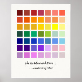 Poster O Arco-íris e Mais, um universo de cores 49 tons