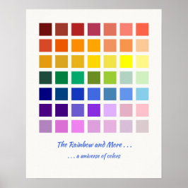 Poster O Arco-íris e Mais, um universo de cores 49 tons