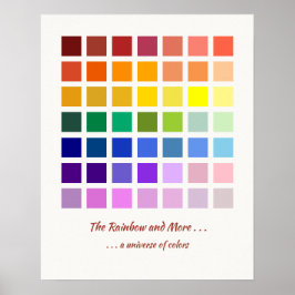 Poster O Arco-íris e Mais, um universo de cores 49 tons