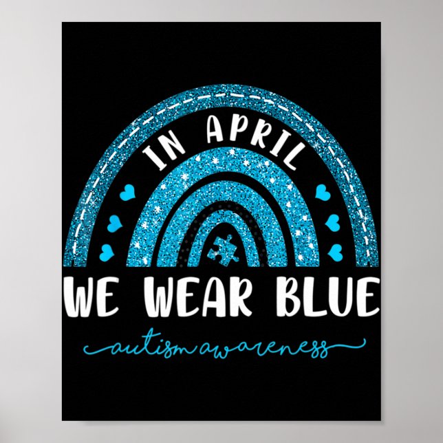 Poster O Arco-Íris Em Abril Vestimos A Consciência Do Aut (Frente)