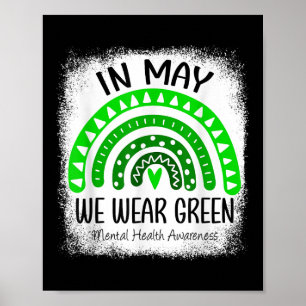 Poster O Arco-Íris Em Maio Vestimos O Verde Awarene Saúde