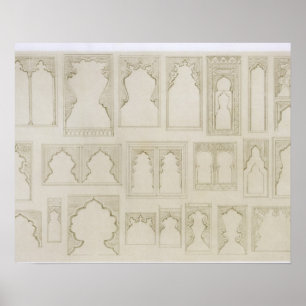 Póster O arco islâmico e de Moorish projeta para os