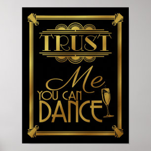 Poster O art deco confia que eu você pode dançar a