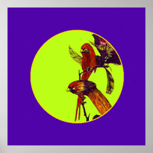 Póster O Artista MUSEUM Série Purple-Yellow SqCircl