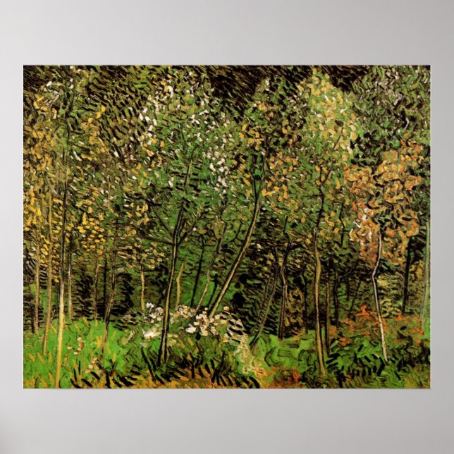 Póster O arvoredo por Vincent van Gogh (Frente)