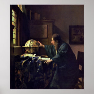 Póster O astrónomo por Johannes Vermeer grande