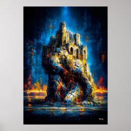 Poster O Atlas da Ruína – Expressionista Monumental