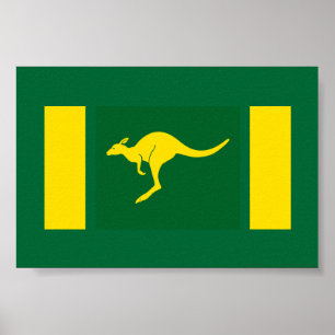 Póster O Aussie colore o canguru