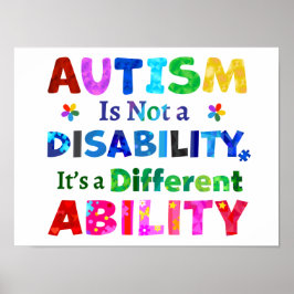 Poster O AUTISM não é uma deficiência