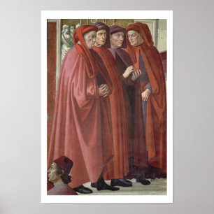 Poster O aviso a St. Zacharias (fresco) (detalhe